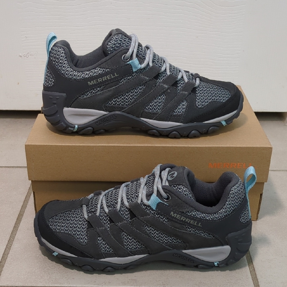 New! Merrell Alverstone Storm Hiking Shoes in Gray and Light Blue